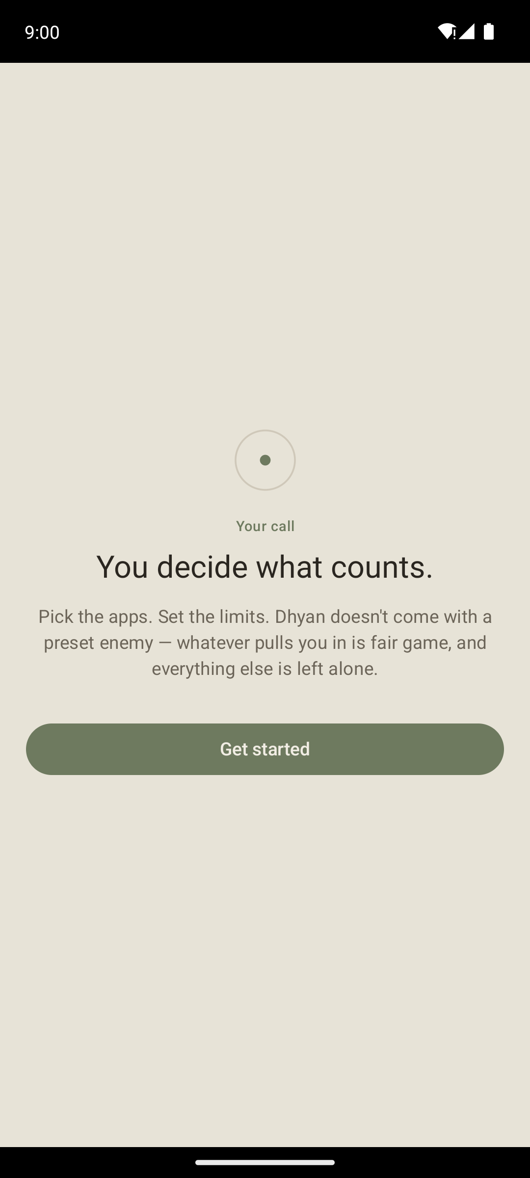 Vision intro screen 3 — you decide what counts