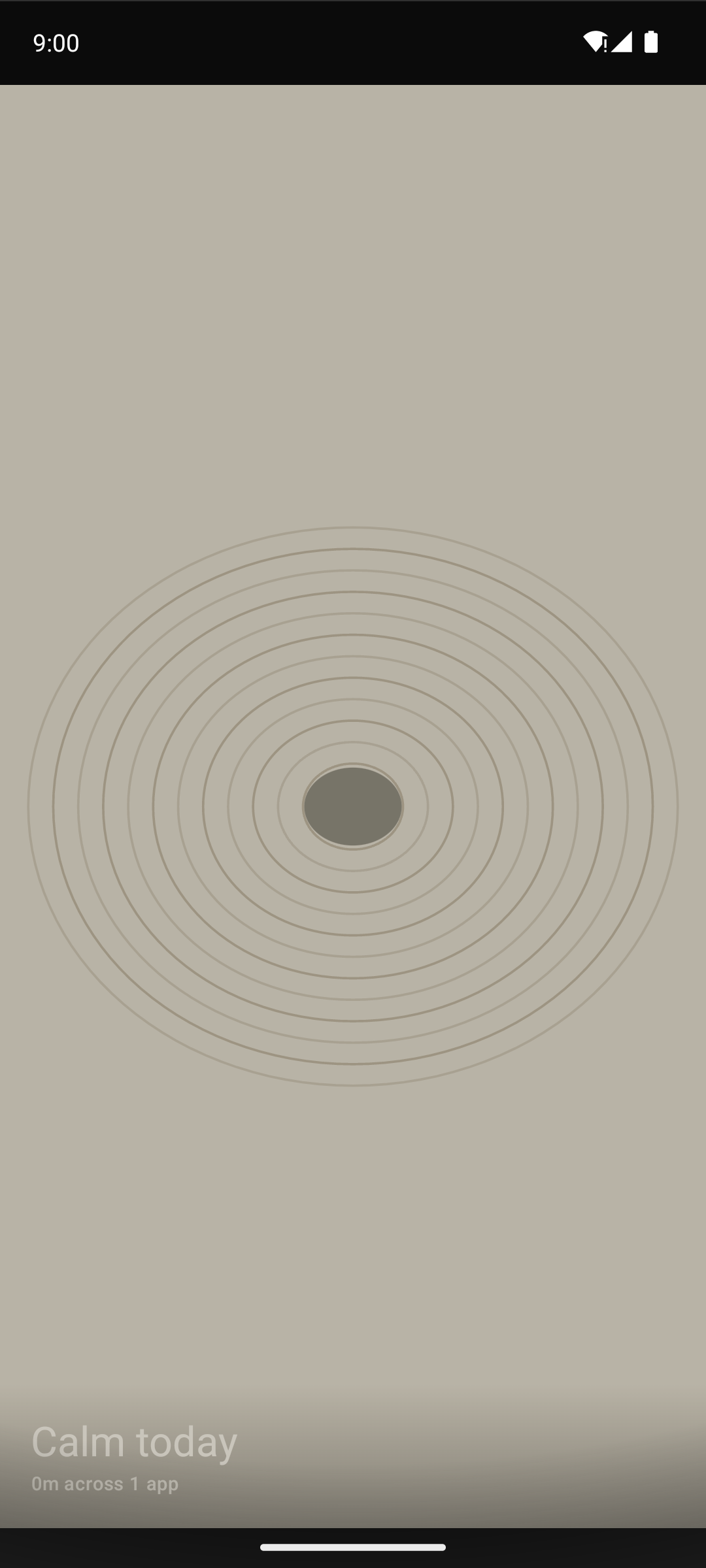 Today screen, calm state